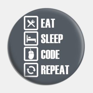 Eat, sleep, code, repeat Pin