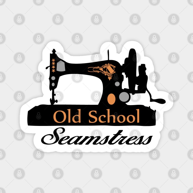 Old-School Seamstress Magnet by Illustratorator