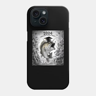 AI generated 2024 graduate fishing frenzy Phone Case