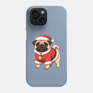 Cute Christmas Pug Santa Phone Case