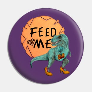 Hungry Date - Lady T-Rex in Teal Pin