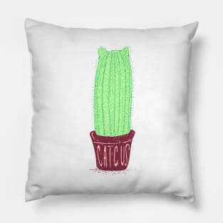 Toxic Neon Green and Red - Catcus - Cat Cactus - Plant Lover Pillow