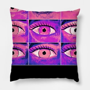 Genderfluid Pride Painted Eyes Collage Pillow