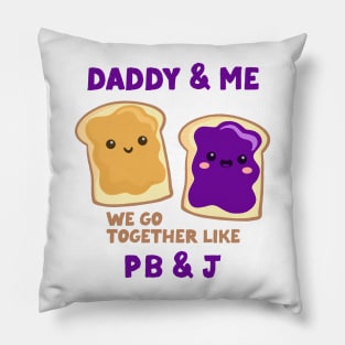 pbj daddy & me (grape) Pillow