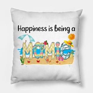 Happiness Is Being A Mamie Summer Beach Happy Mother's Day Pillow