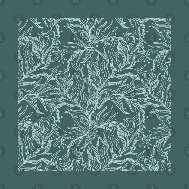 Sea Forest Pattern by Off The Hook Studio