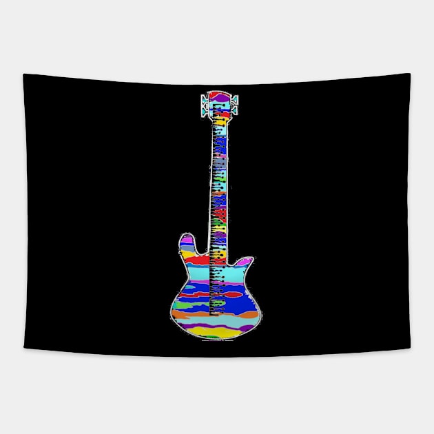 bass, guitar, bassist, pop art Tapestry by LowEndGraphics