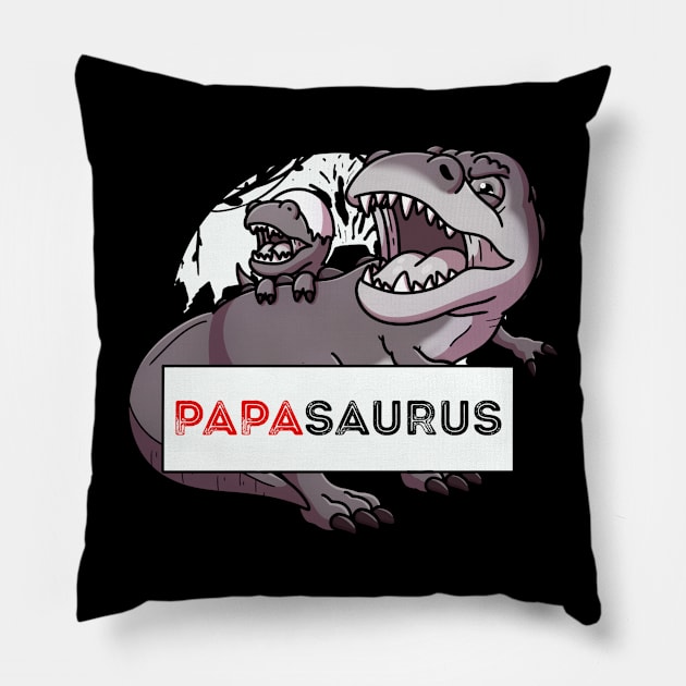 PapaSaurus Pillow by TheMaskedTooner