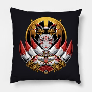 Japanese girl cyberpunk Pillow