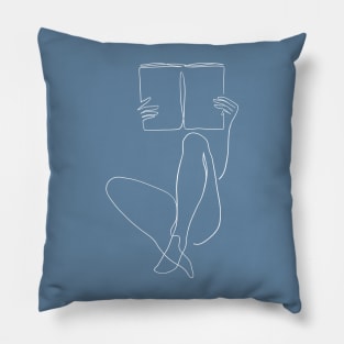 Reading Naked n.2 (white line) Pillow