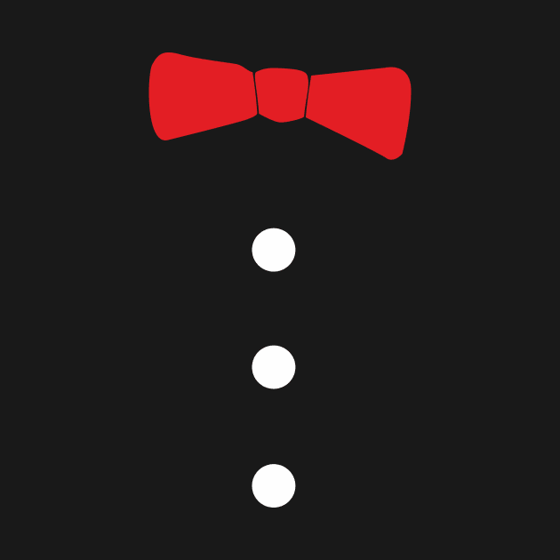 bow tie and buttons on a shirt by Crazy.Prints.Store