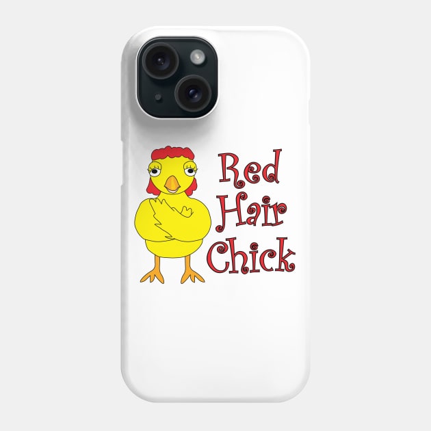 Red Hair Chick Phone Case by Barthol Graphics