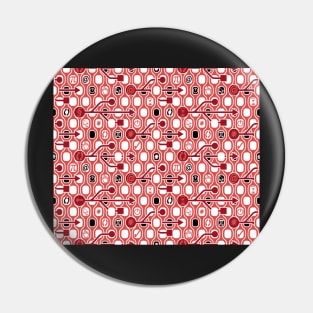 Geek Spirit Red and Black Pin