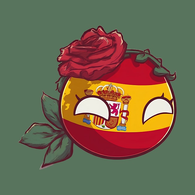 Spain Rose Flower Polandball by Polandball World