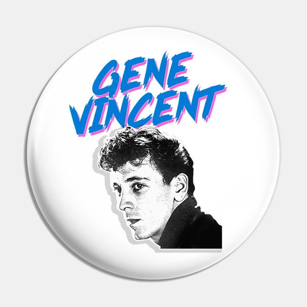 Gene Vincent - Retro Nostalgia Graphic Design Pin by DankFutura