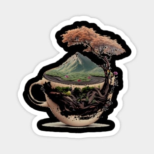 Fuel your wanderlust with a steaming cup of coffee and set off on a new adventure Magnet