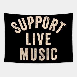 Support Live Music, Concert Festival, Musicians Music Lovers Tapestry