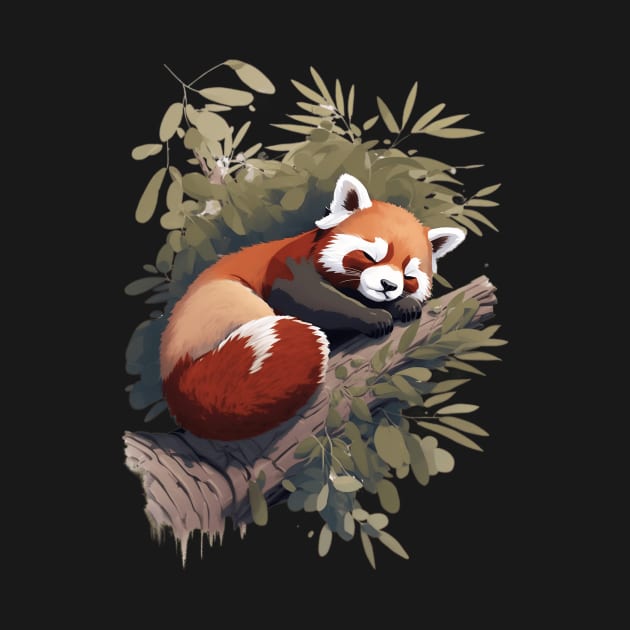 Sleeping Red Panda by Starry Street