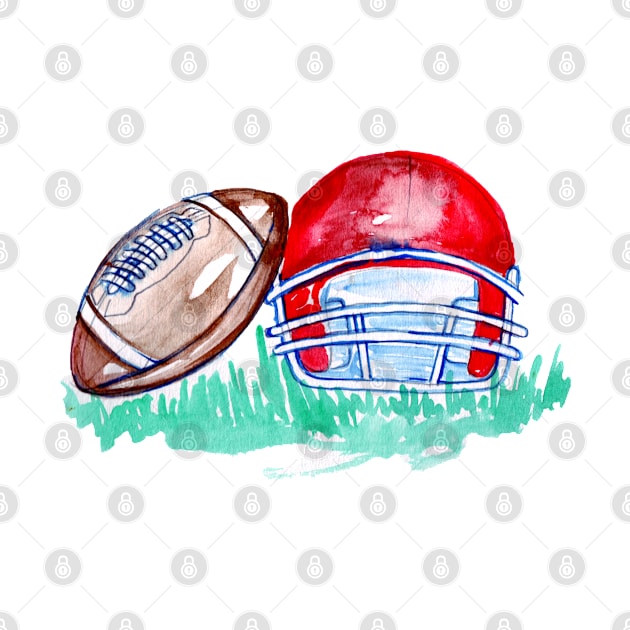 Football and helmet by unique_design76