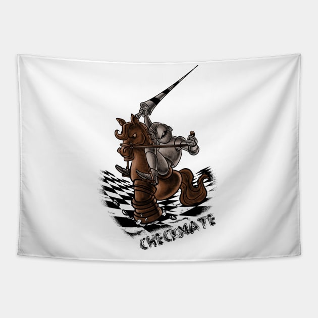 Horsepower Checkmate: Equestrian Excellence Unleashed Tapestry by Holymayo Tee