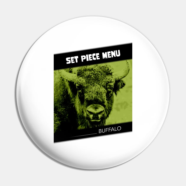 SPM Buffalo Bison Green Pin by Set Piece Menu Podcast