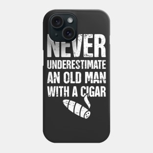 An Old Man With A Cigar Phone Case