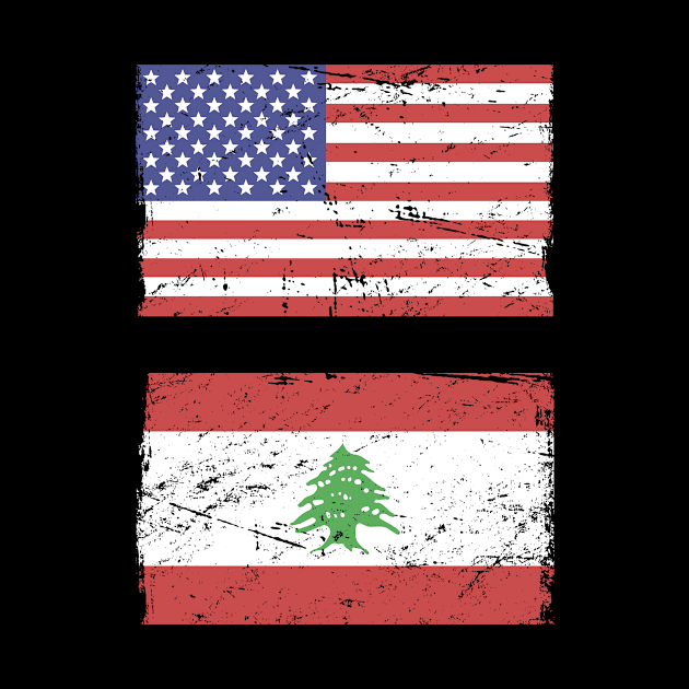 American & Lebanese Flag | Lebanon Graphic by MeatMan