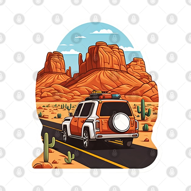 Desert Drive: Cruising Through Endless Sands by zoocostudio