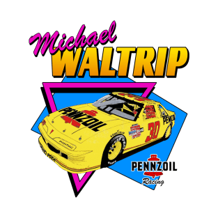 Michael Waltrip Pennzoil Vintage Nascar Design T-Shirt