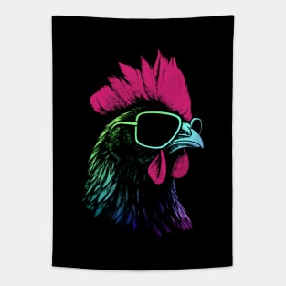 Chicken With Sunglasses Colors Tapestry