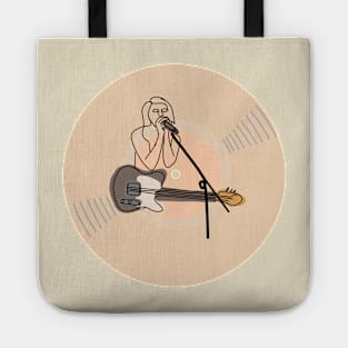 Vinyl - Singer + guitarist minimalist line art Tote