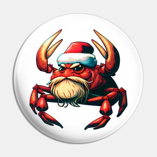 Santa Claws Crab Pin