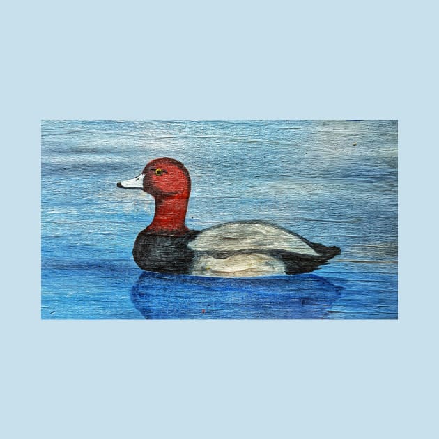 Redhead Duck on the Lake by Matt Starr Fine Art