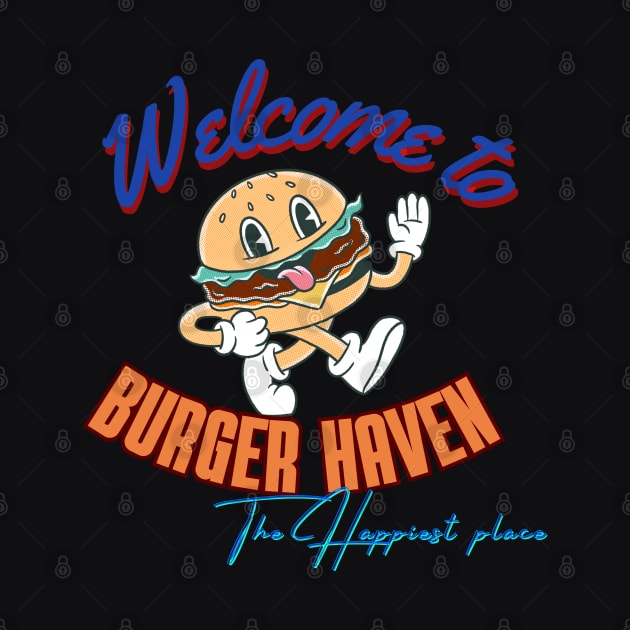 Cute Hamburger Welcome to Burger Haven by PoiesisCB