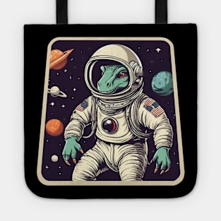 Dinosaur astronaut Tote