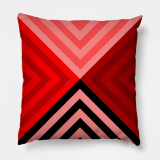 Black and Pink Red Triangular Pillow