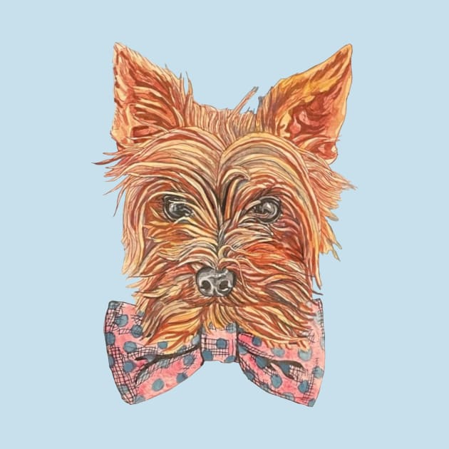 Yorkie With A Bow Tie by RaLiz