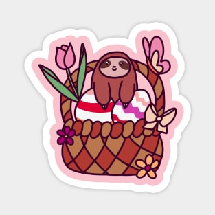 Easter Basket Sloth Magnet