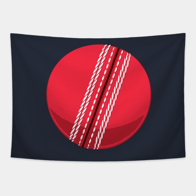 Cricket Ball 3D With Seam Tapestry by BraaiNinja