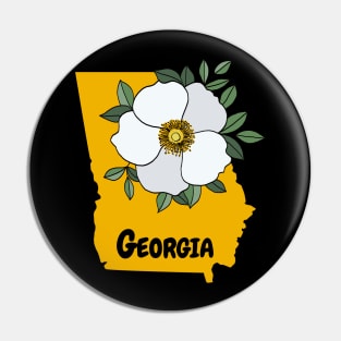 Georgia Cherokee Rose State Flower Pin