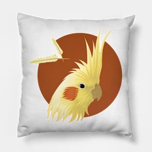 Fluffy Cockatoo Circle Pillow