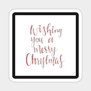 Wishing You A Merry Christmas Card Magnet