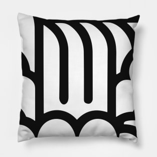 Waterfall and Clouds 2 (Black) Pillow