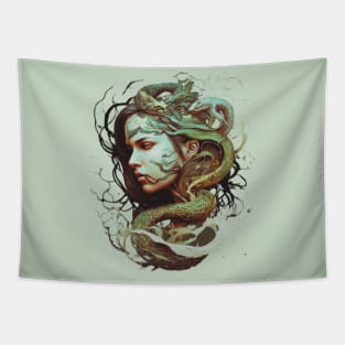 Medusa Deconstructed Stone Cold Beauty Tapestry