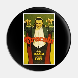 Dracula With Bela Lugosi Movie Poster Pin