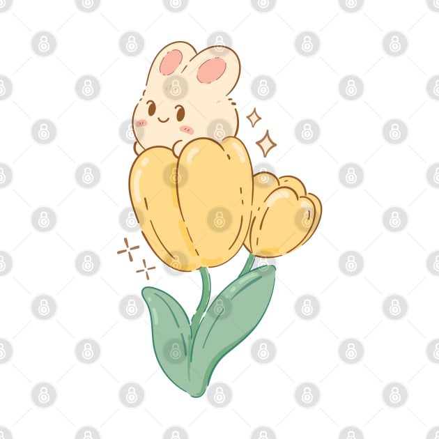 Flower Bun | Yellow by ModesaDraw