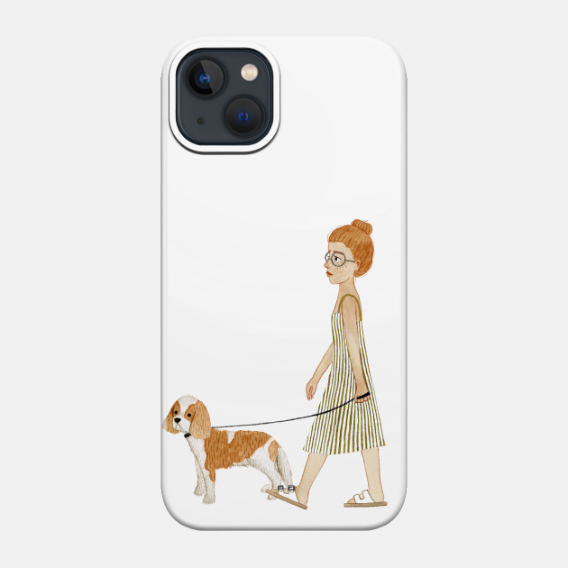 Walking a Pup - Puppy - Phone Case