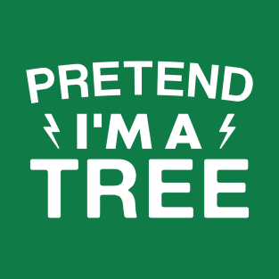 Funny Halloween Party Pretend I'm a Tree Lazy Costume T-Shirt