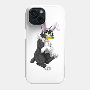 Bobtail BunnyCat: Tuxedo Bicolor (White) Phone Case