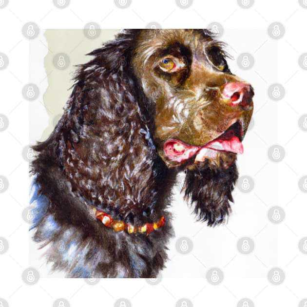 Boykin Spaniel Watercolor - Dog Lover Gifts by Edd Paint Something